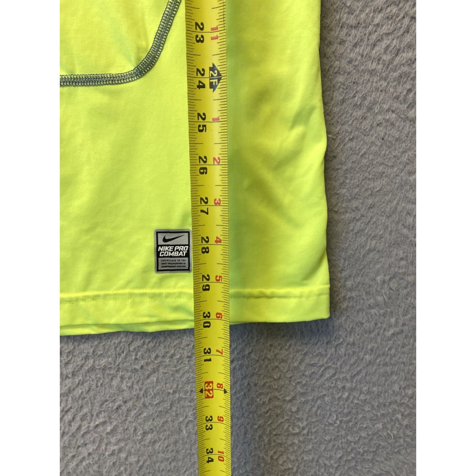 Nike Nike Pro Neon Fluorescent Shirt Short Sleeve Women's XXL Yellow Hi Visibility Athletic Nike Pro Neon Shirt Size XXL / US 16-18 / IT 52-54 - 7 Thumbnail