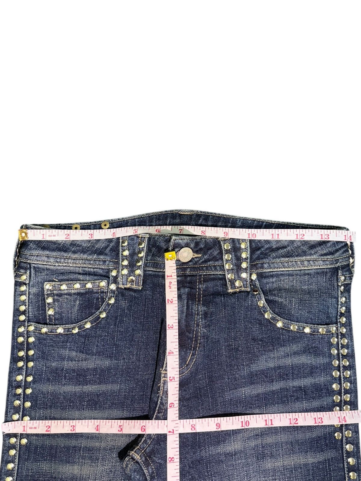 Hysteric Glamour Vintage Japanese Brand Distress Low Rise Flare Jeans Size 28" / US 6 / IT 42 - 6 Thumbnail