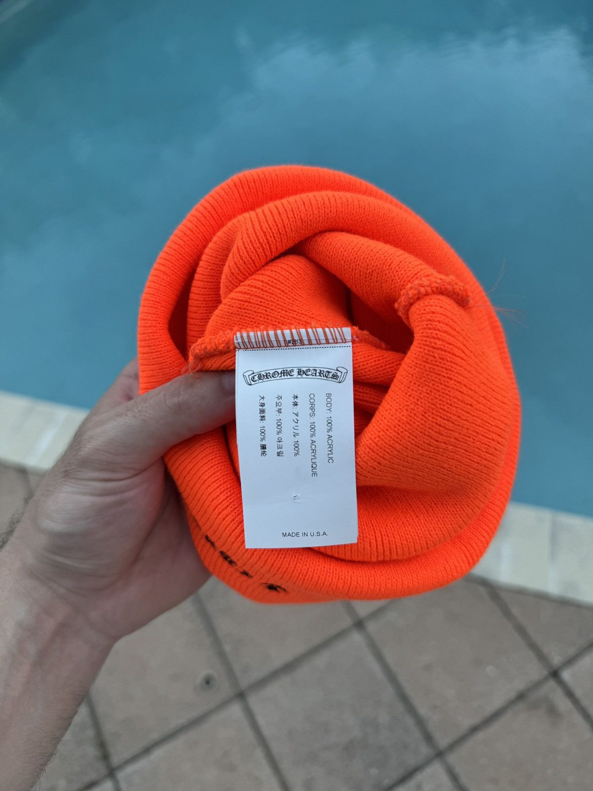 Chrome Hearts Chrome Hearts Orange Beanie Brand New Size ONE SIZE - 3 Thumbnail