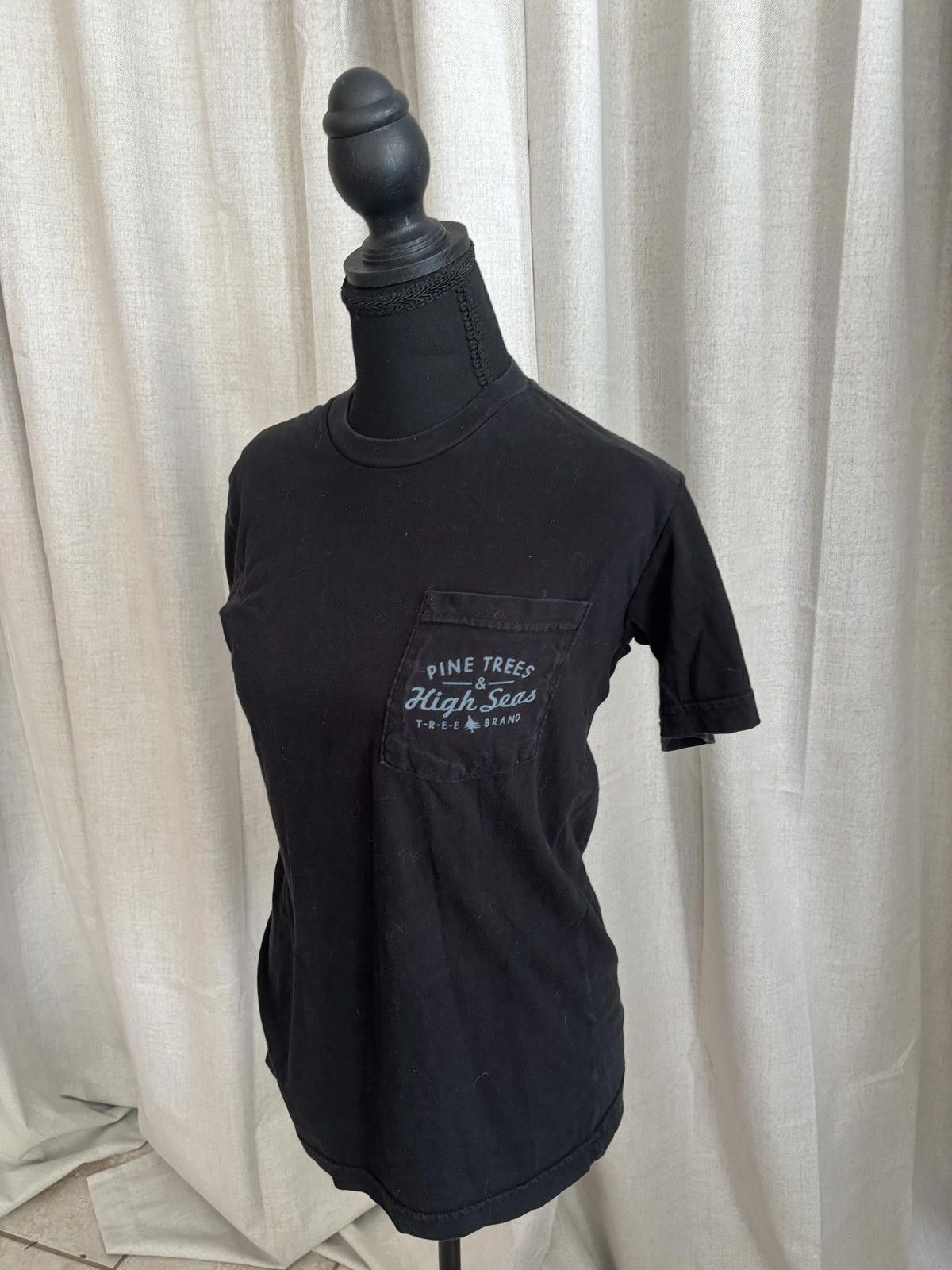 Other Graphic Pocket T-Shirt with Pine Trees & High Seas Design Size US S / EU 44-46 / 1 - 2 Thumbnail