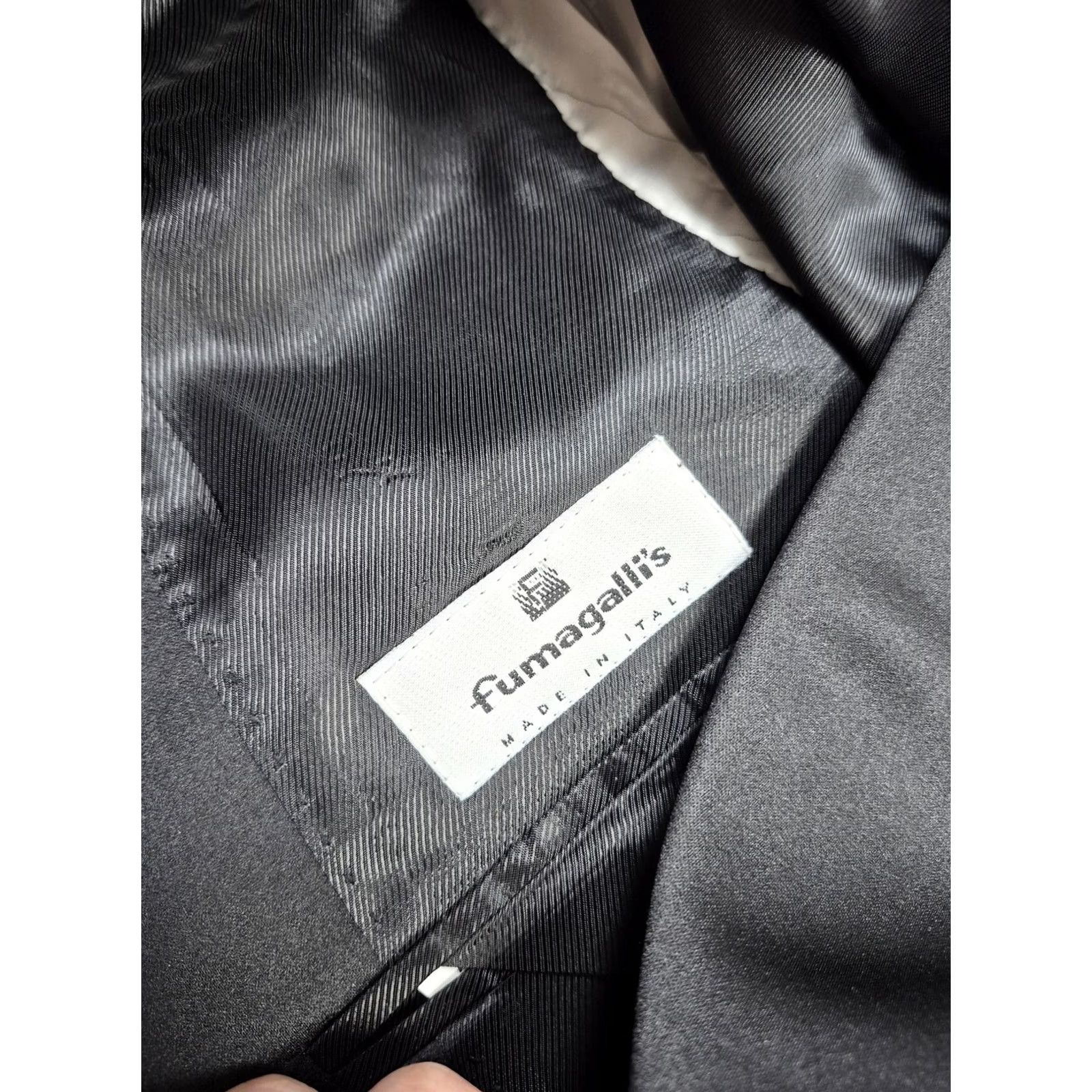Vintage Fumagalli's Tuxedo Jacket Mens 44L Black Super 100s Wool Italy Formal NWT Size 44R - 6 Thumbnail