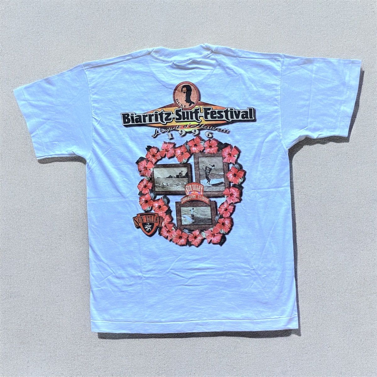 Vintage 90s Biarritz Surf Festival Tee Shirt L’esprit D’Hawaii Size US XL / EU 56 / 4 - 1 Thumbnail