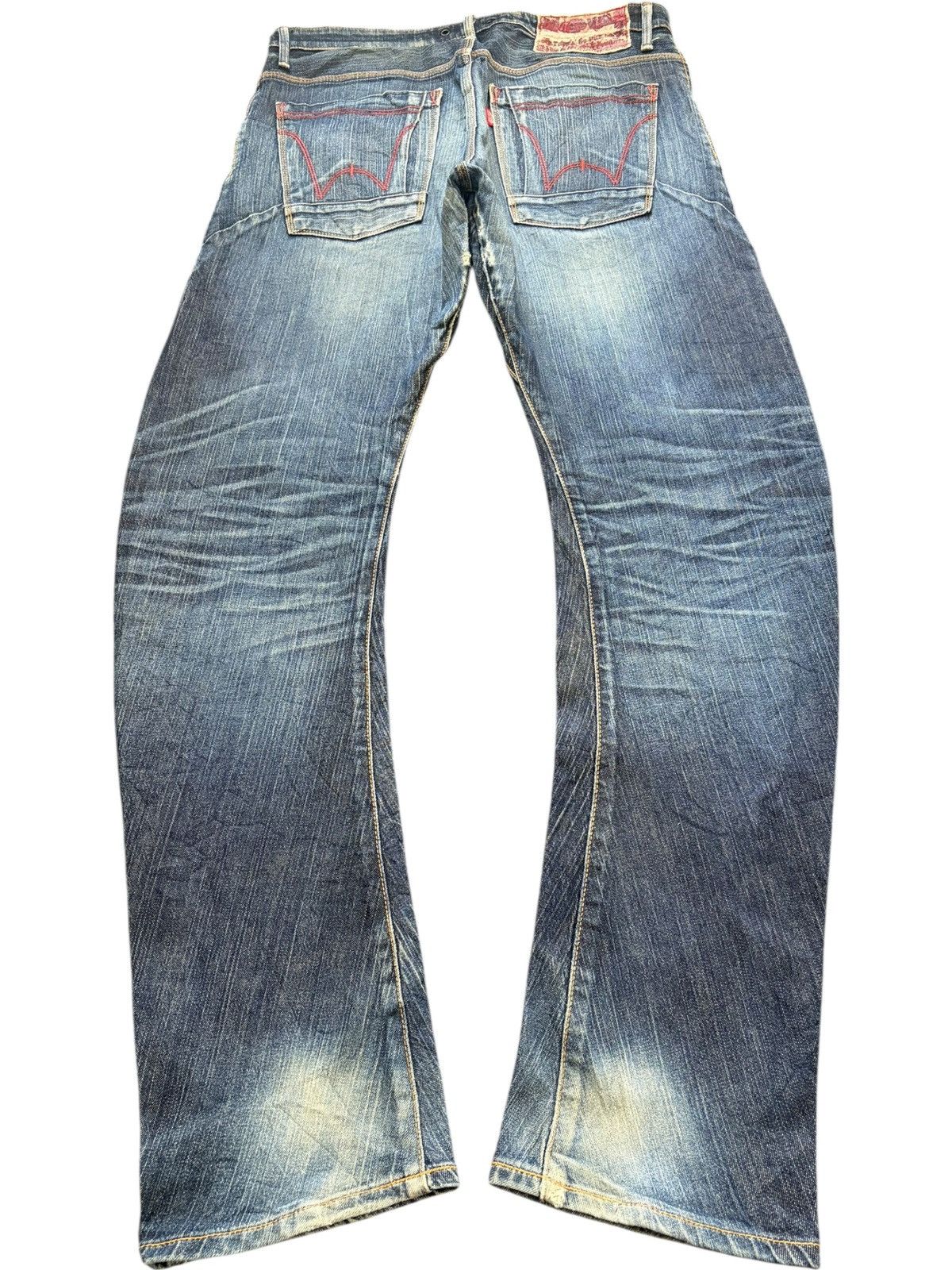 Edwin Vintage Edwin Blue Trip Faded Wash Distressed Jeans Size US 33 - 2 Thumbnail