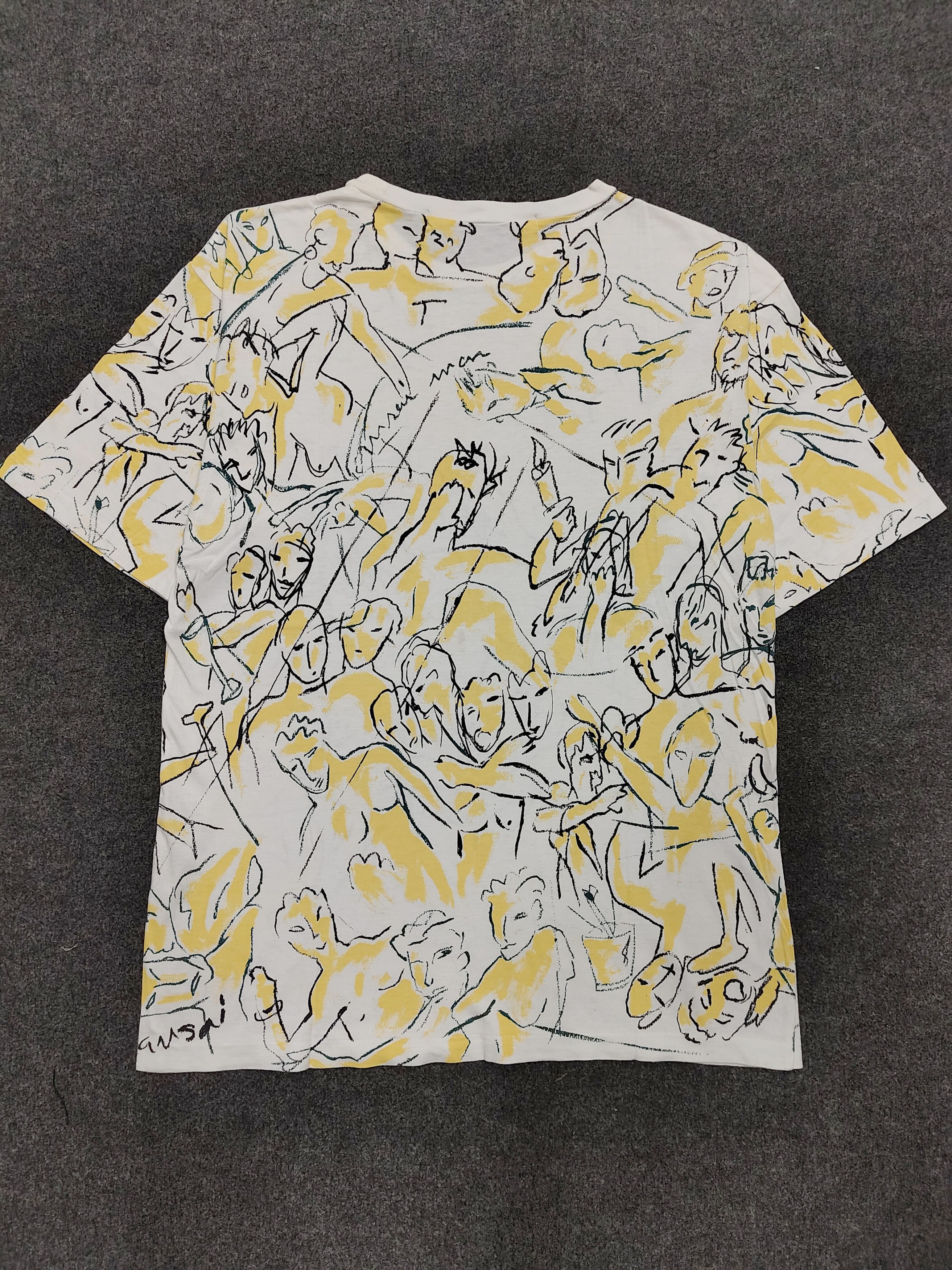 Kansai Yamamoto 90s Kansai MAN- AOP Abstract Human Figure Sketch Graphic Tee Size US M / EU 48-50 / 2 - 3 Thumbnail