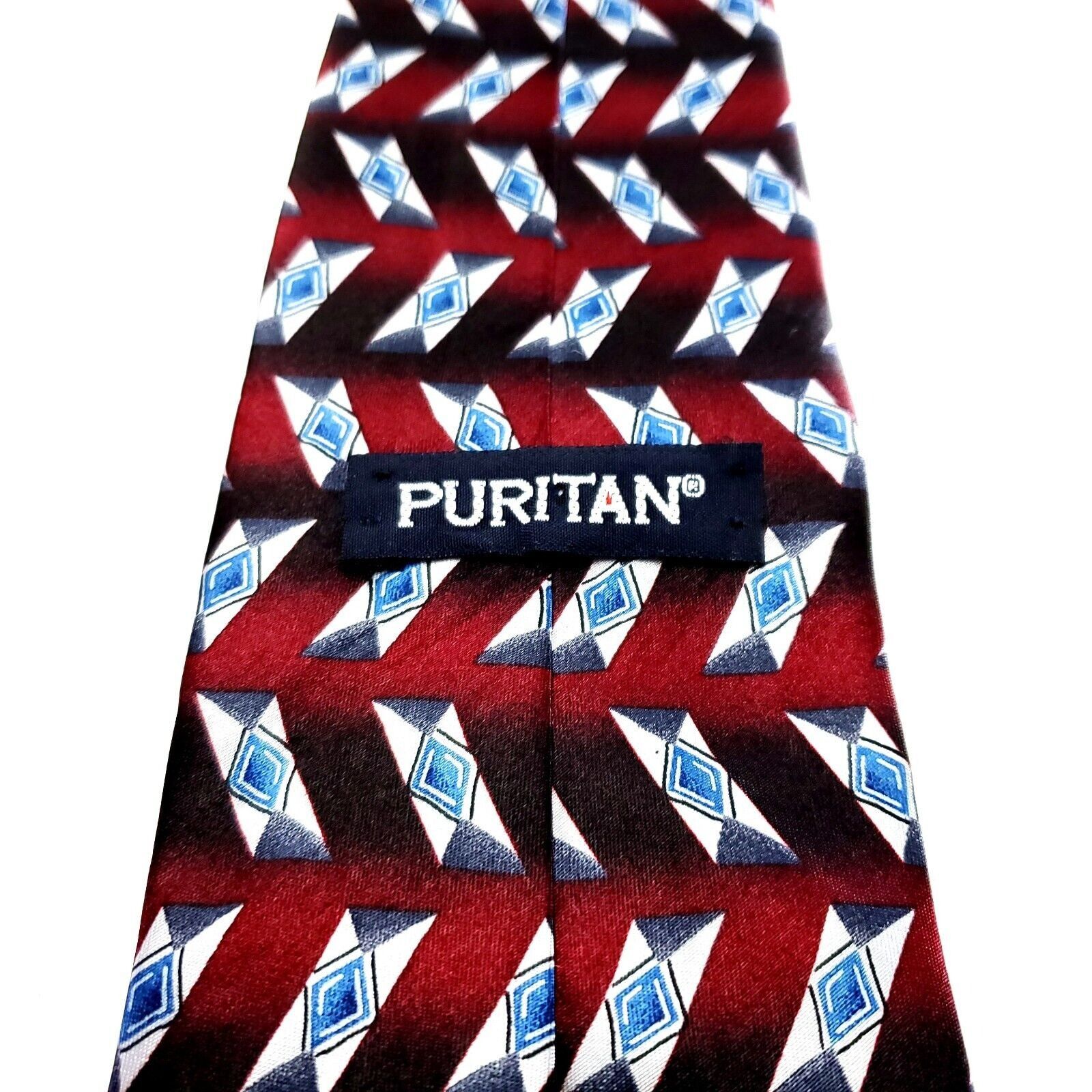 Puritan Puritan Red Silk Tie Print Short Motif Size ONE SIZE - 4 Thumbnail