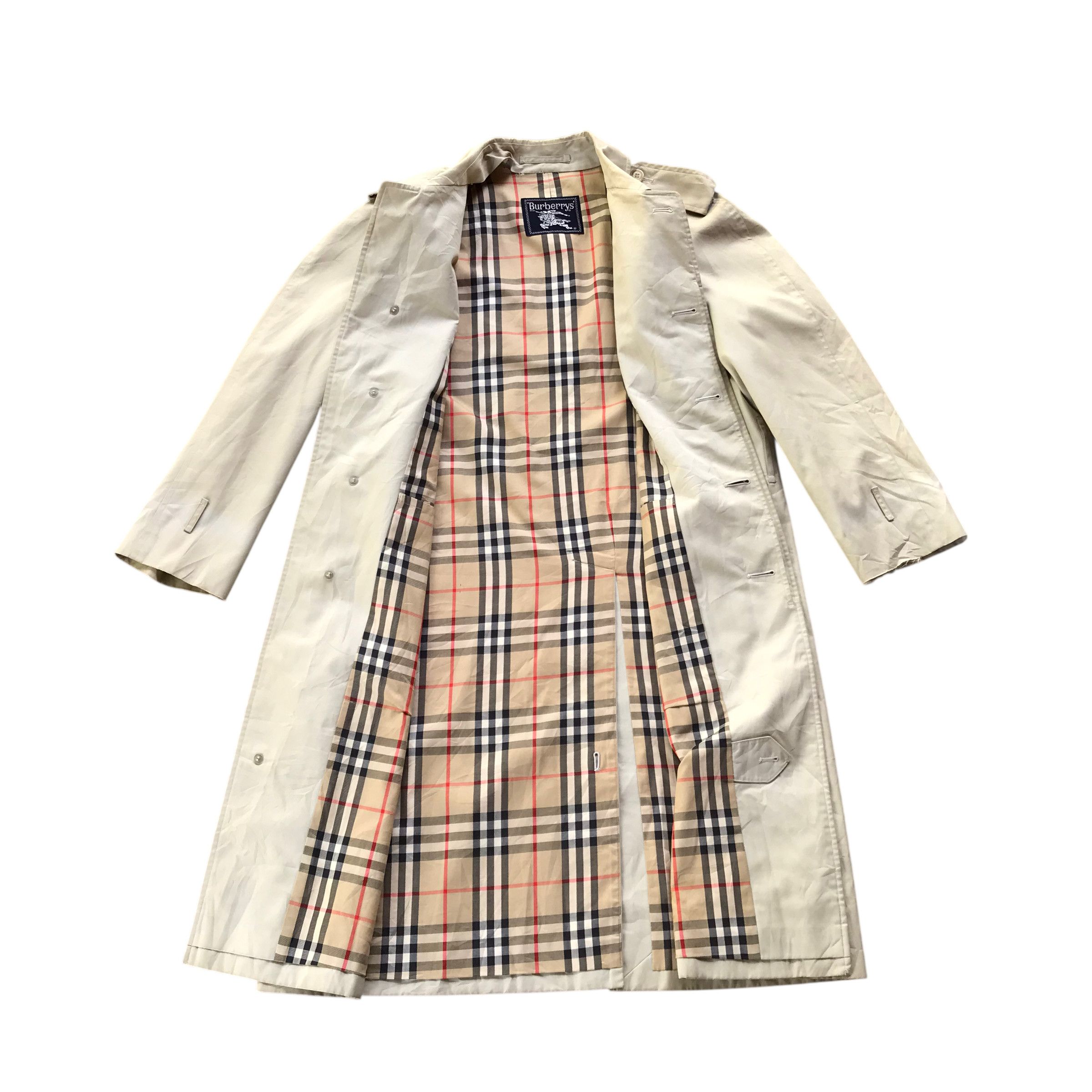 Burberry Vintage 90s Burberry Nova Check Trench Coat Jacket / medium Size US M / EU 48-50 / 2 - 6 Thumbnail