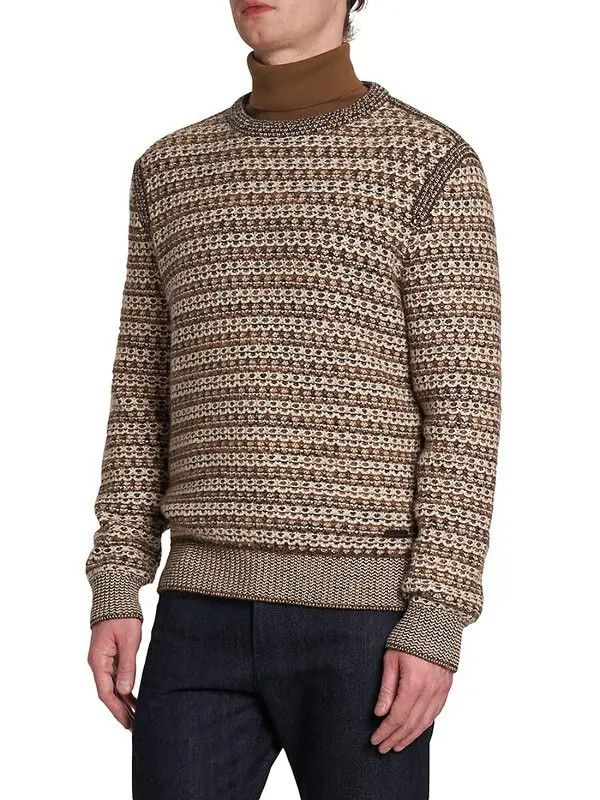 Loro Piana o1w1db10724 Mancora Crew Neck Cashmere Sweater in Multicolor Size US L / EU 52-54 / 3 - 4 Thumbnail