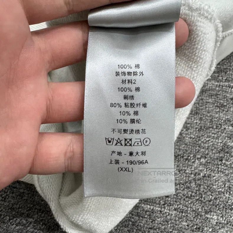 Dior Dior Embroidered slogan stitching hooded sweatshirt Size US XXL / EU 58 / 5 - 4 Thumbnail