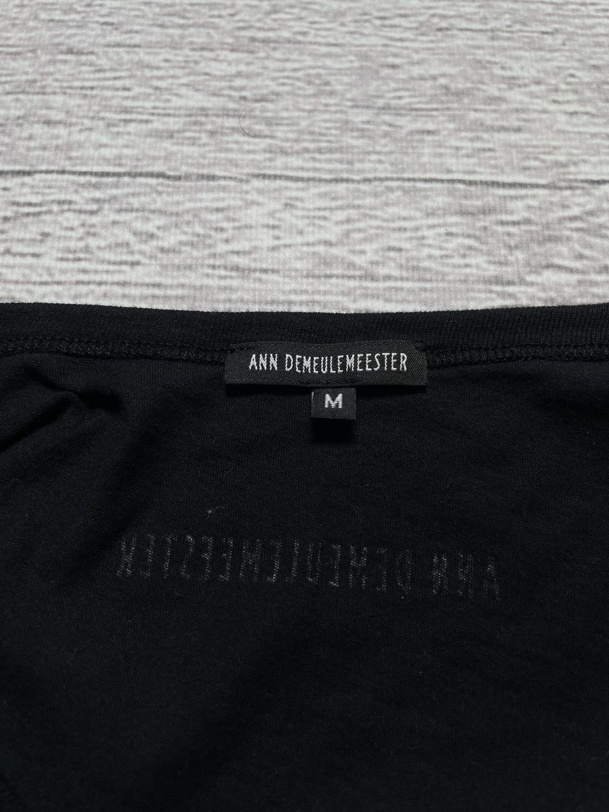 Ann Demeulemeester Ann Demeulemeester Flower Black Tee Size US M / EU 48-50 / 2 - 8 Thumbnail