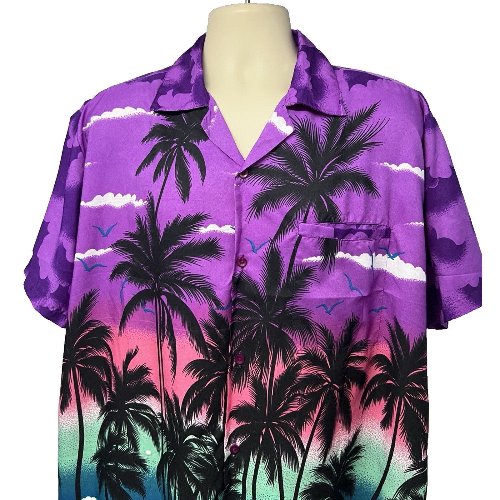 Other Hawaiian Tropical Button Up Shirt Large Welt Pocket Relaxed Size US L / EU 52-54 / 3 - 4 Thumbnail