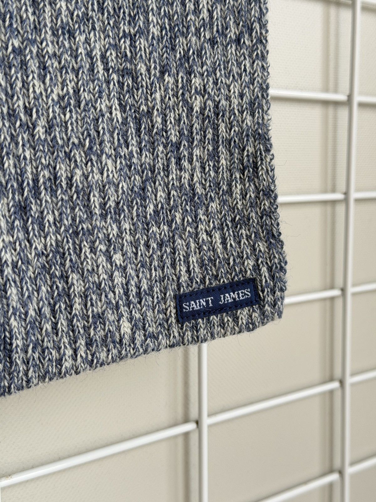 Saint James Saint James Melange Wool Knitted Scarf Unisex Ribbed Muffler Size ONE SIZE - 6 Thumbnail