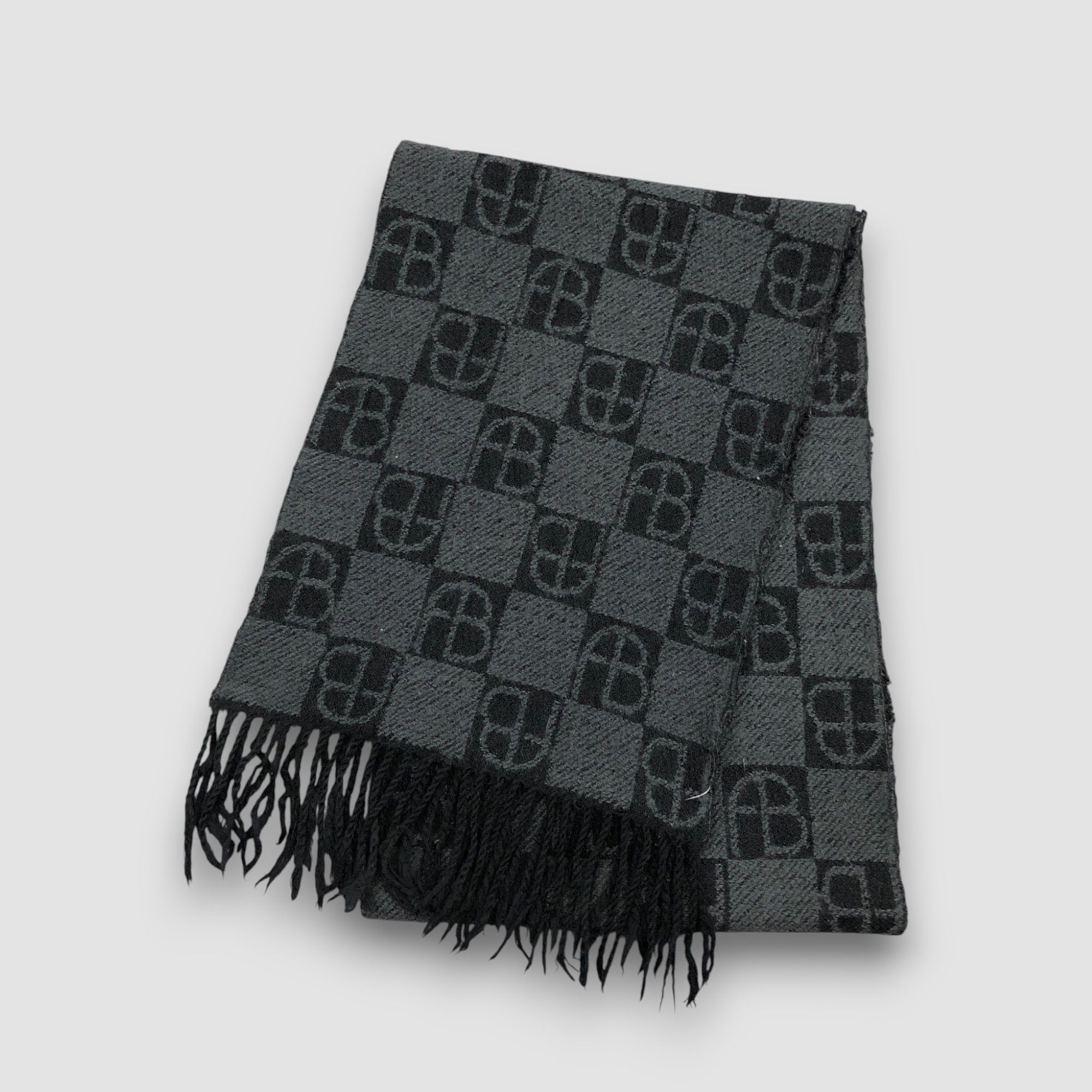 Vintage Vintage Francois Bun Scarf Monogram Muffler Wool Scarves Size ONE SIZE - 2 Thumbnail