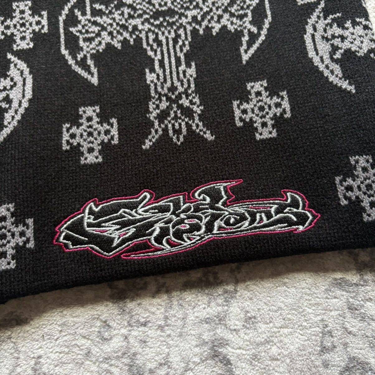 Drain Gang × Sad Boys Bladee Cold Visions Knitted Beanie Hat Black/Red Size ONE SIZE - 2 Thumbnail