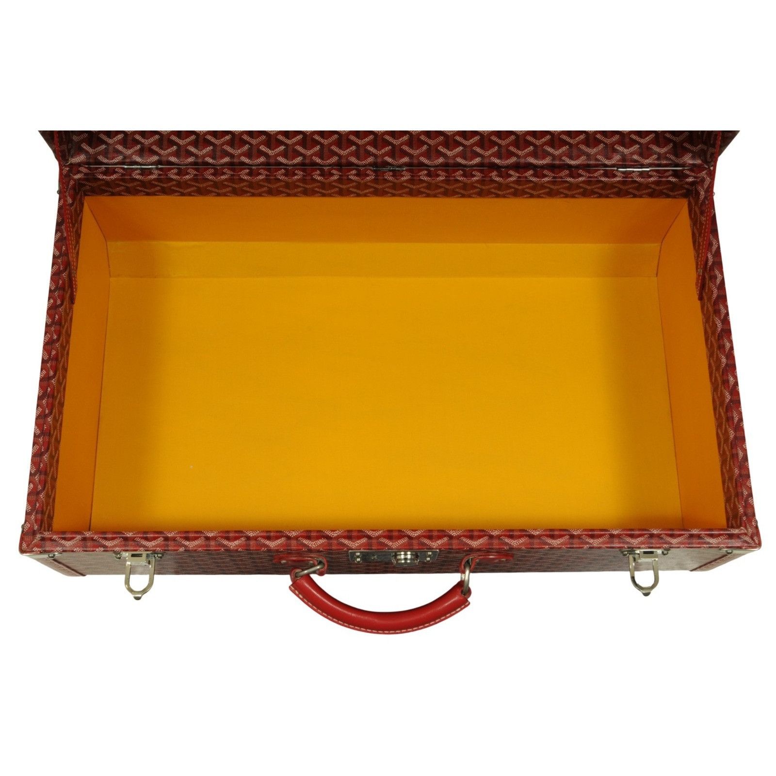Goyard Rouge Red Compartmented Travel Trunk Palladium Carry Size ONE SIZE - 19 Thumbnail