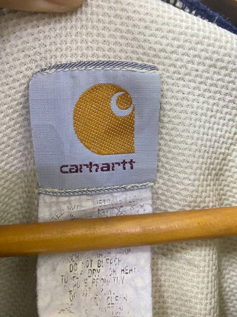 Carhartt Vintage 90s Carhartt Zip Up Heavyweight Hoodie Thermal Lined Size US L / EU 52-54 / 3 - 6 Thumbnail