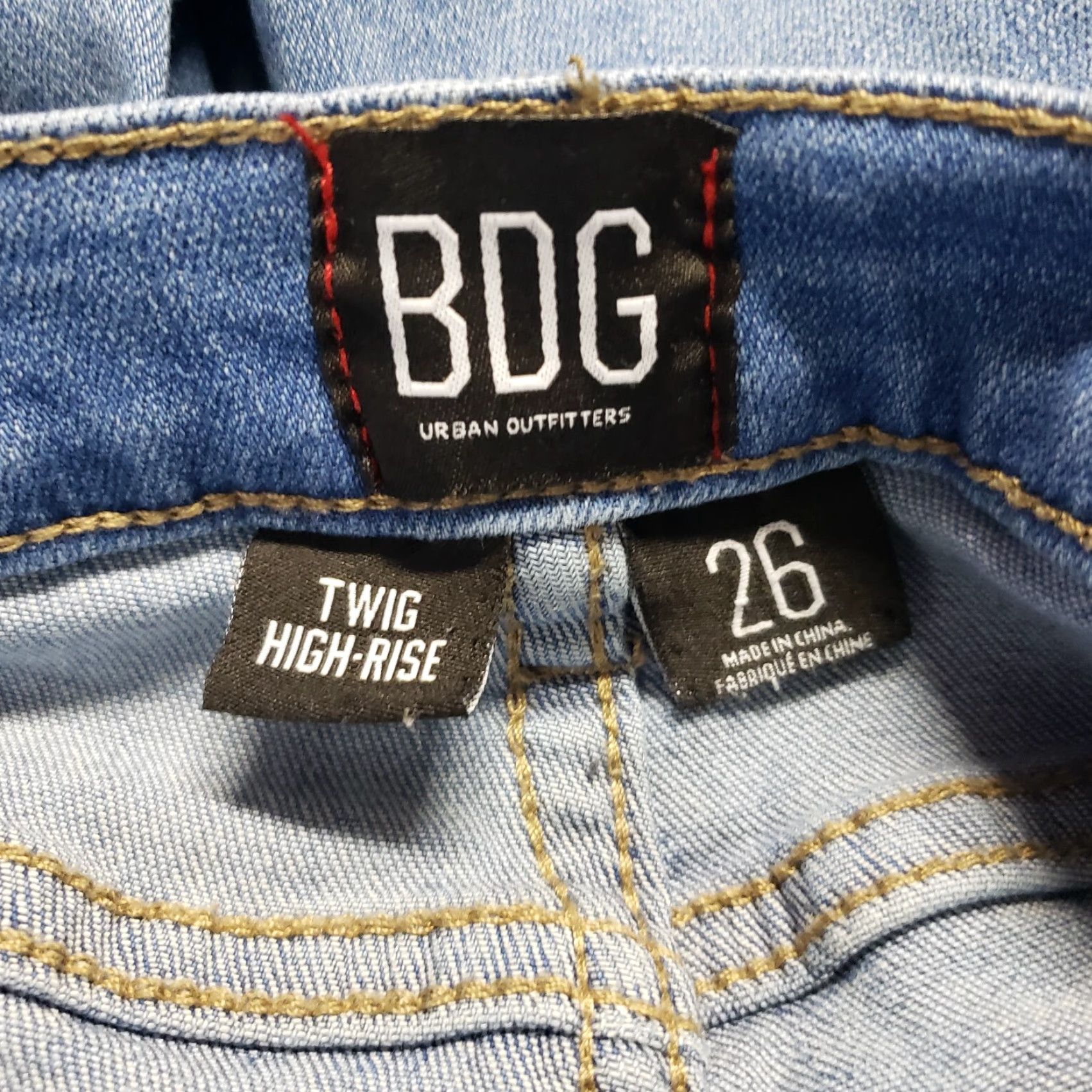Bdg BDG Womens Twig High Rise Jeans Zip 26 Blue Skinny Denim Cotton Blend Modern Rise 10" Inseam 28" Regular Size Women's Jeans Size 26" / US 2 / IT 38 - 6 Thumbnail