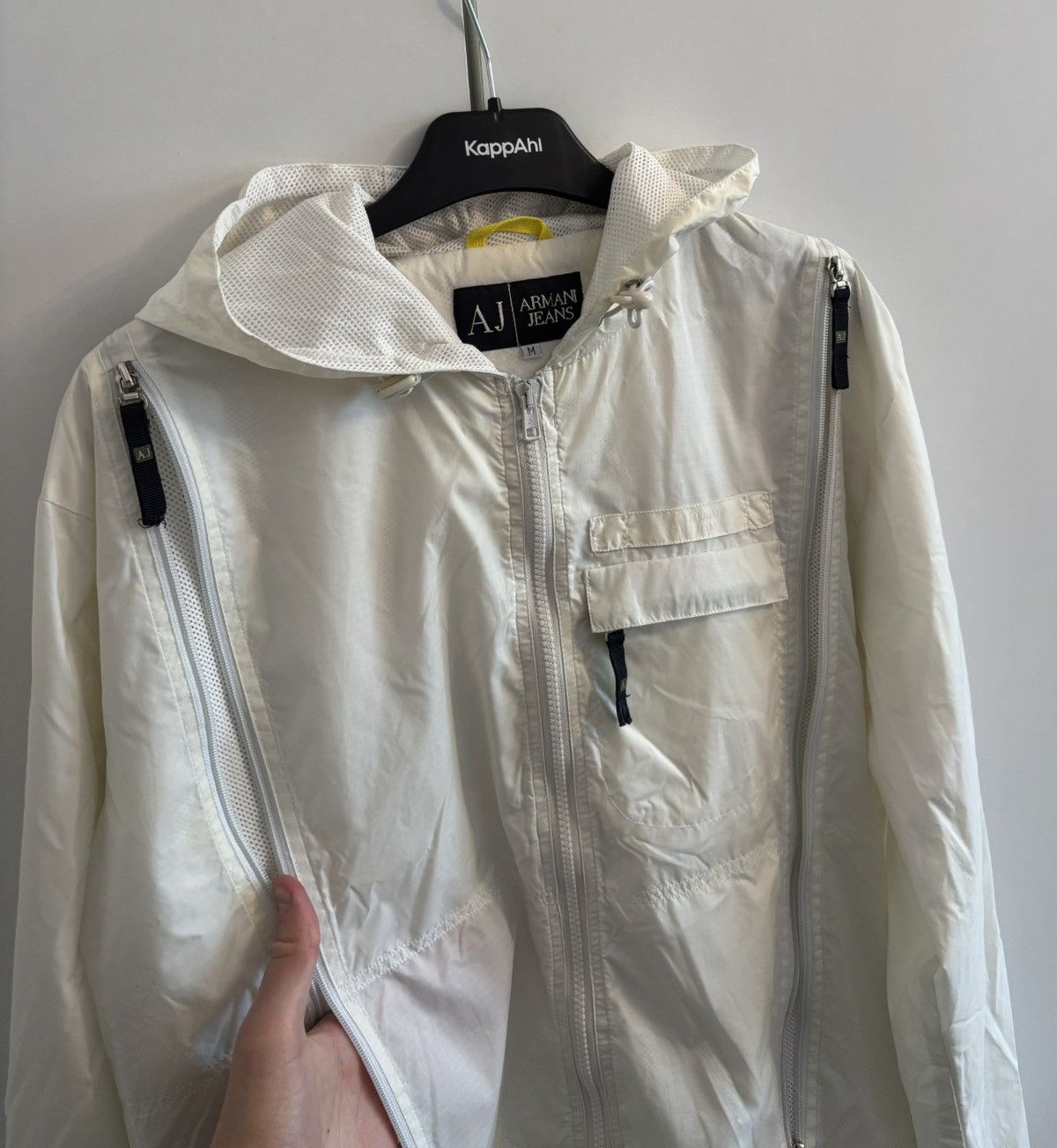 Armani 2000s Armani 5-zip AJ White Jacket Avantgarde Size US M / EU 48-50 / 2 - 5 Thumbnail