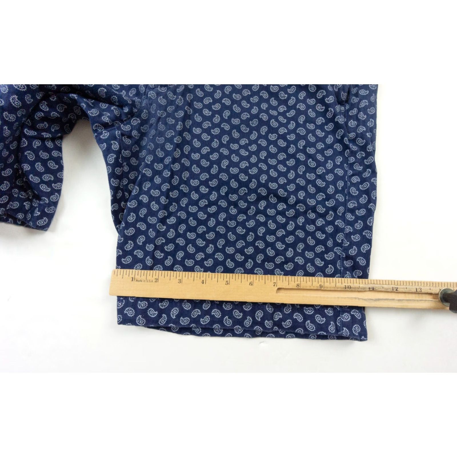 J.Crew JCrew Men’s Stretch Chino Shorts 9" Flat Front 35 Blue Paisley Casual Preppy Mens Size US 35 - 7 Thumbnail