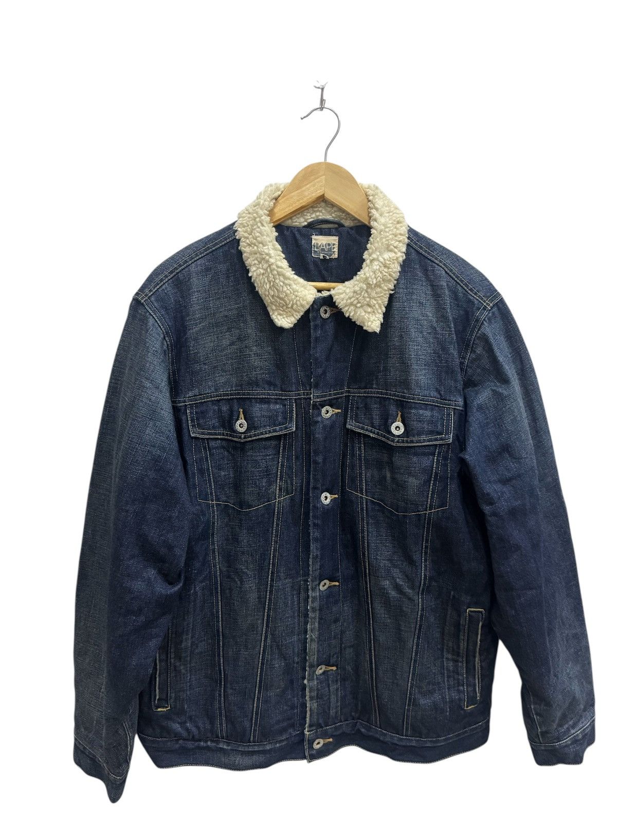 Bape A Bathing Ape Boa Denim Jacket Size US L / EU 52-54 / 3 - 1 Thumbnail