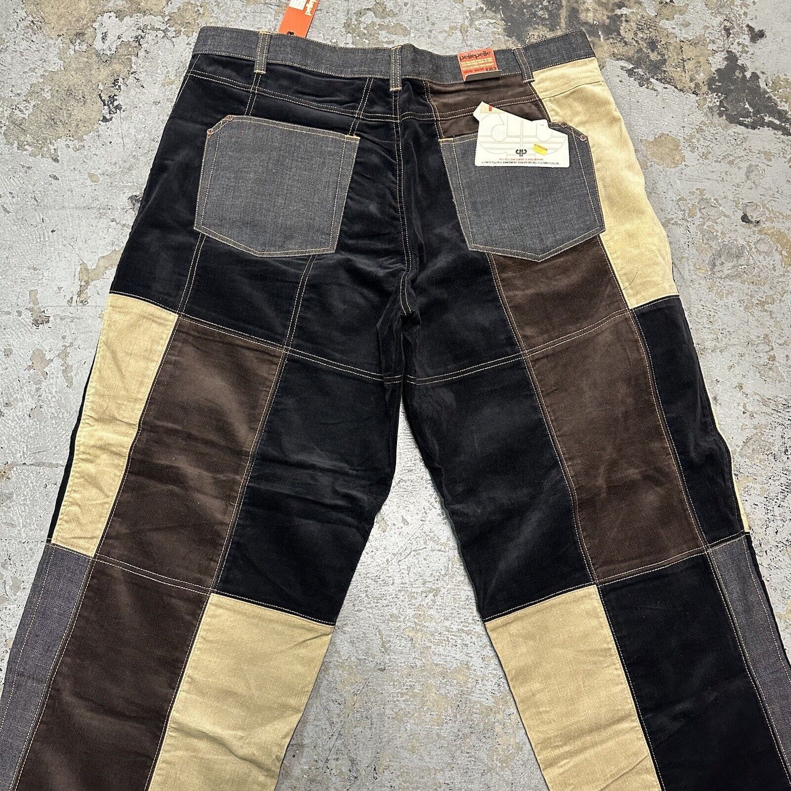 JNCO × Pelle Pelle × Southpole NWT Vintage Pelle Pelle Baggy Patchwork Pants 44x34 NEW Size US 44 / EU 60 - 5 Thumbnail