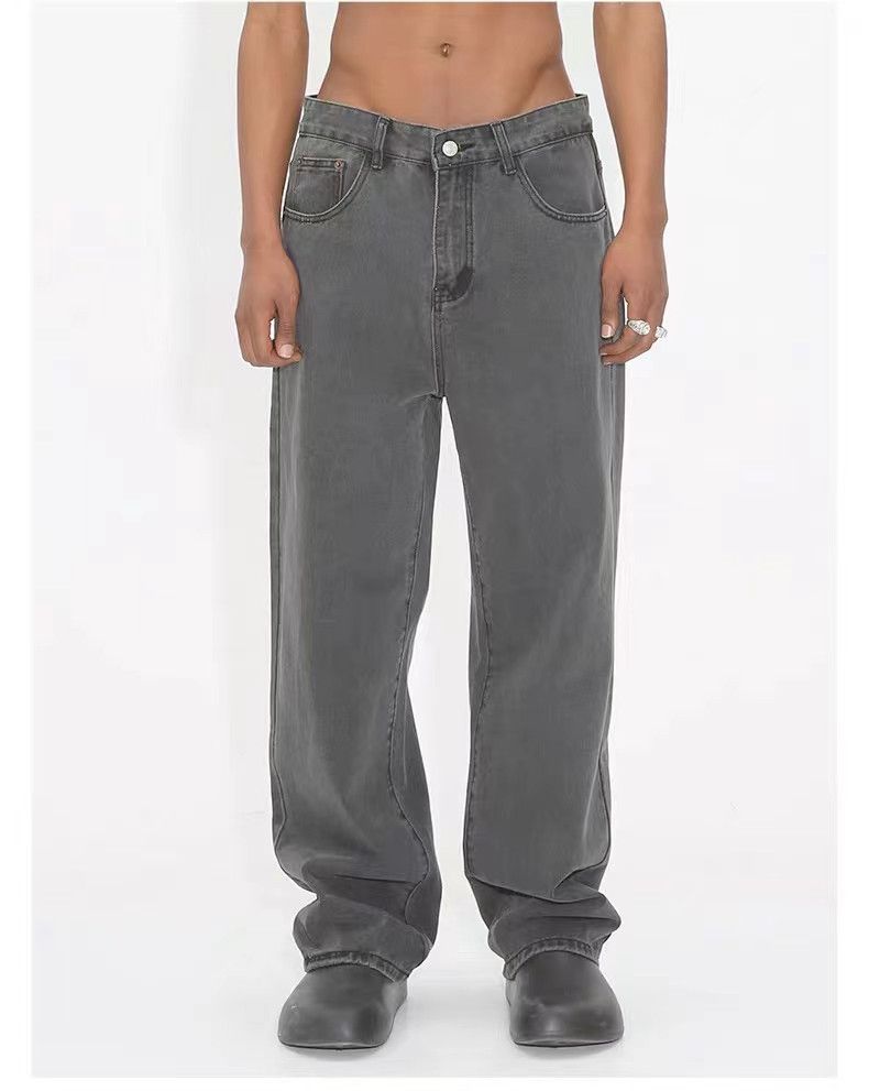 Jean × Vintage Washed distressed loose baggy jeans y2k Size US 28 / EU 44 - 2 Thumbnail
