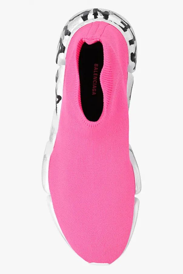 Balenciaga o1bcso1str1024 Speed 2.0 Graffiti Recycled knit Sneaker Size US 11 / IT 41 - 6 Thumbnail