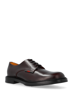 Gucci o1loc1c0426 812142 Men's Lace-Up Shoes With Leather Web Size US 8 / EU 41 - 3 Thumbnail