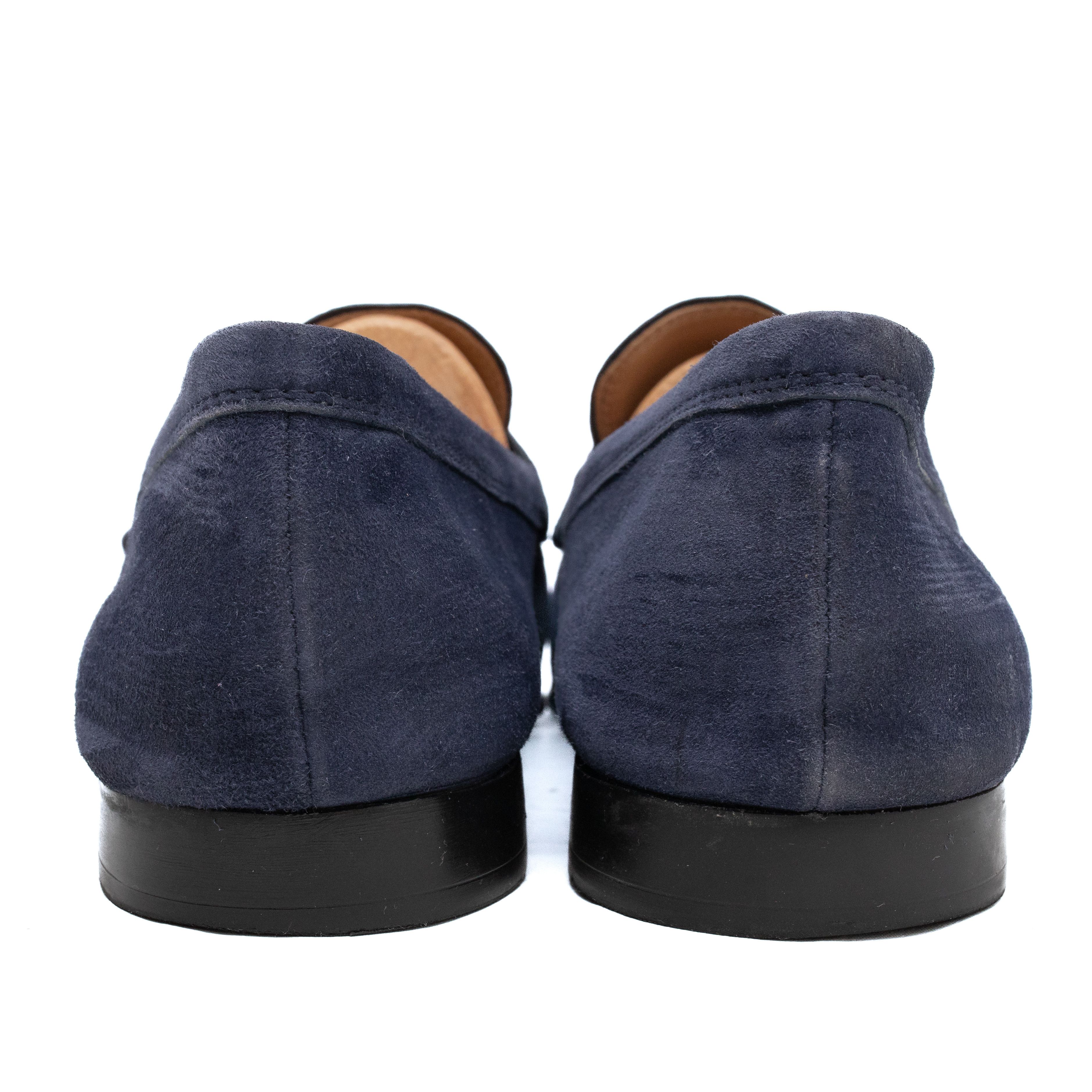 Tod's TOD’S Blue Suede Penny Loafers Size US 8.5 / EU 41-42 - 6 Thumbnail