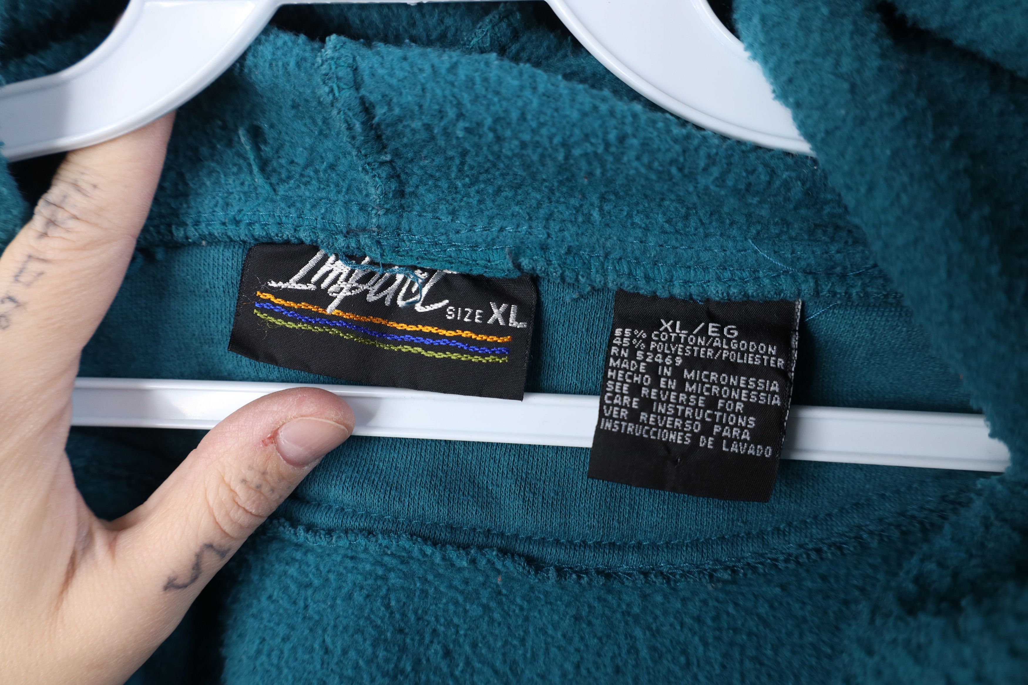 Vintage Vintage 90s Streetwear Oversized Fit Hoodie Sweatshirt Plaid Size XL / US 12-14 / IT 48-50 - 8 Thumbnail
