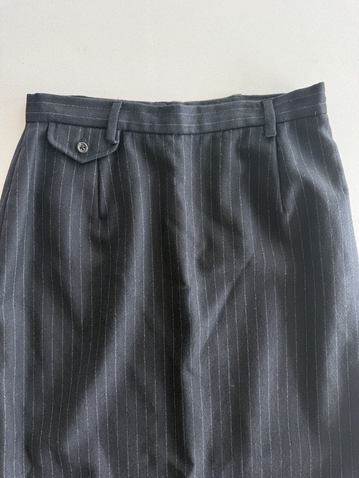 Ralph Lauren Vintage Ralph Lauren Black Pinstripe Pencil Shirt Size 32" / US 10 / IT 46 - 2 Thumbnail
