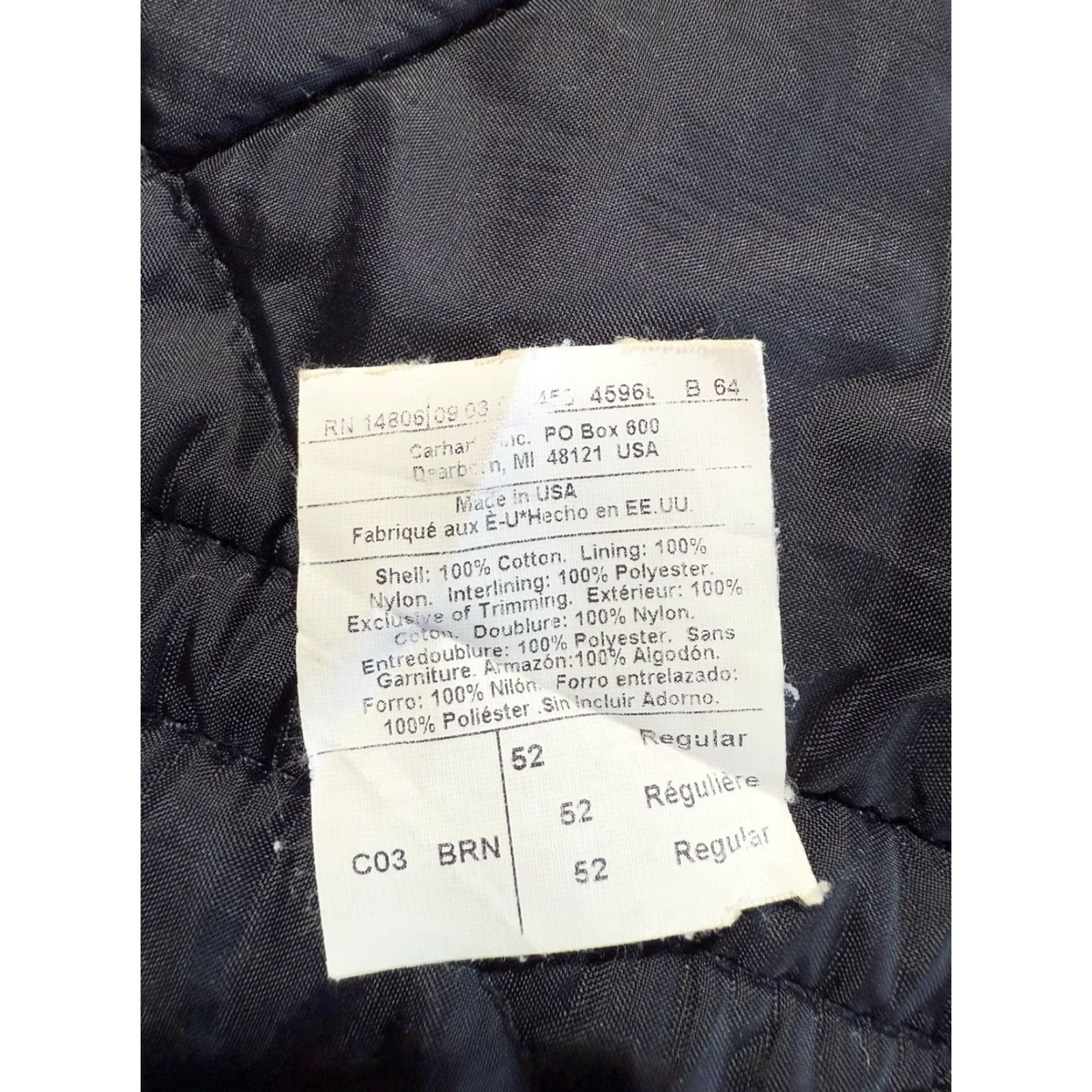 Carhartt VINTAGE Carhartt Jacket 2XL Tan Quilted Lined Coat 90s Workwear Zip Mid-Length USA 80s 90s outdoor Mens Size US XXL / EU 58 / 5 - 7 Thumbnail