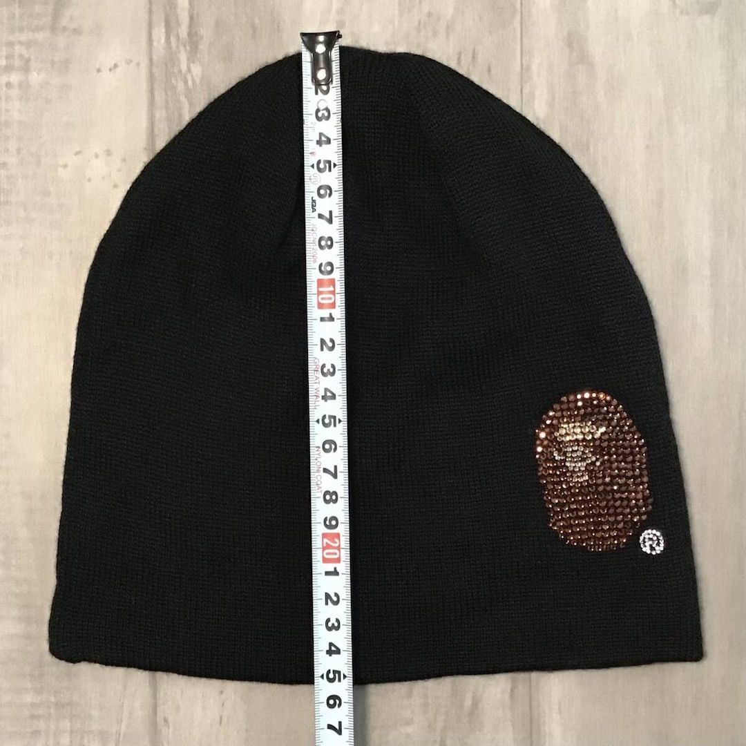 Bape × Nigo × Swarovski BAPE Swarovski APE HEAD logo beanie knit cap a bathing ape Size ONE SIZE - 5 Thumbnail