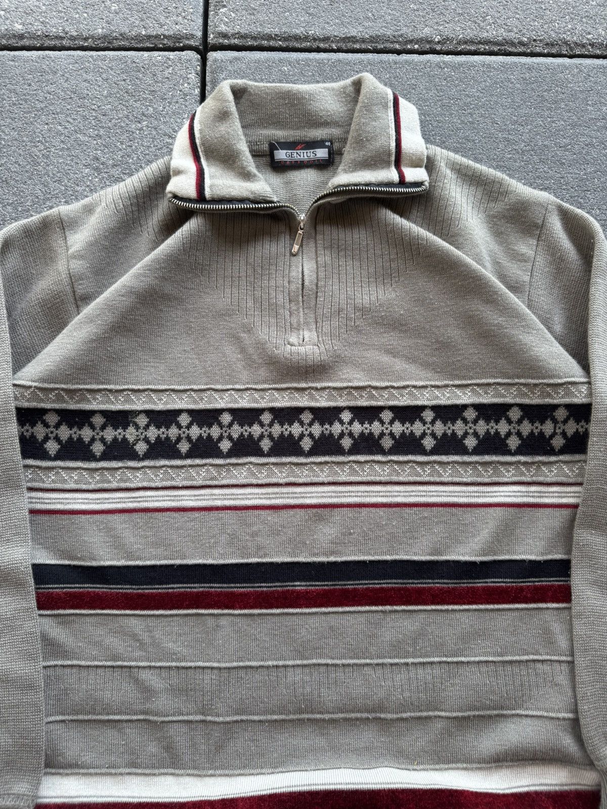 Coogi CRAZY Y2K 3D PATTERN KNIT PULLOVER Size US XL / EU 56 / 4 - 3 Thumbnail