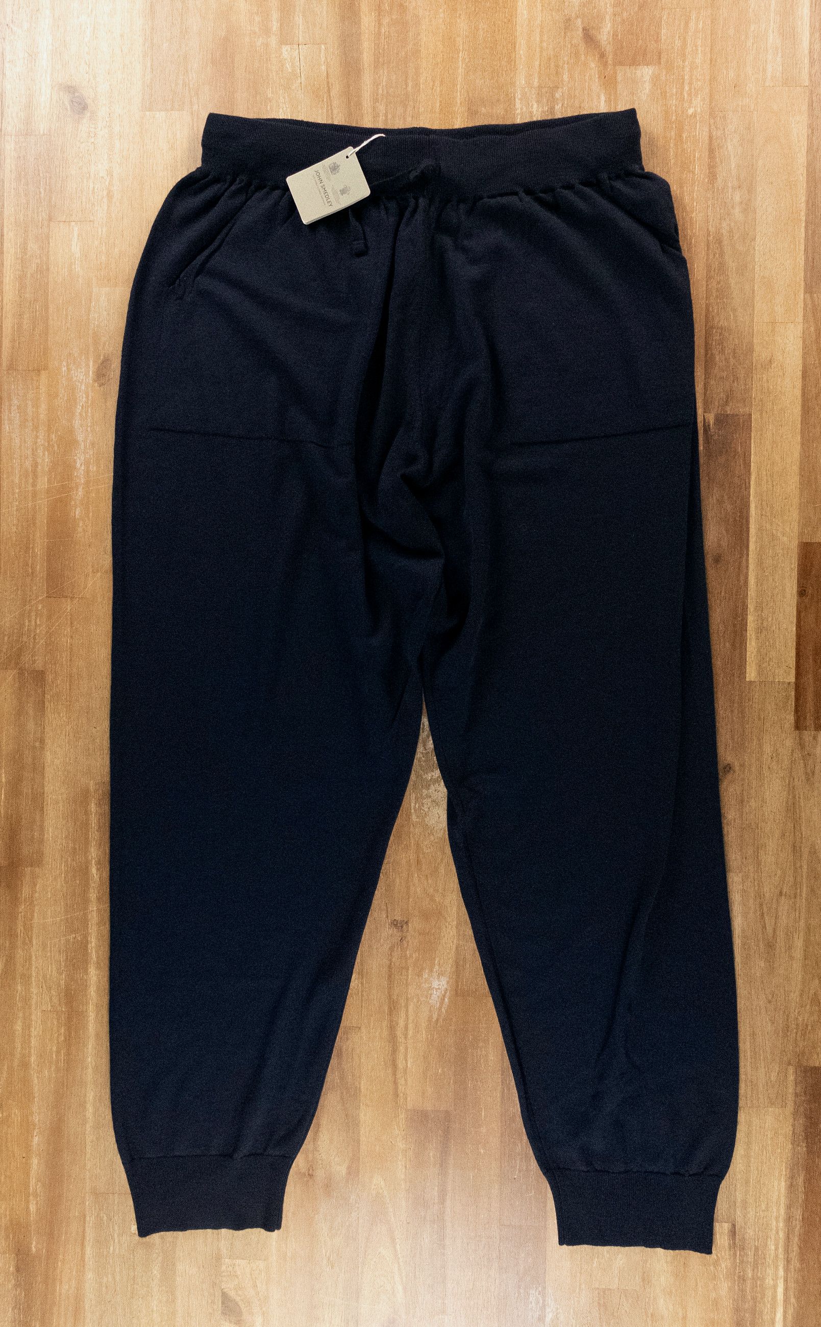 John Smedley JOHN SMEDLEY Henning navy blue knit wool sweatpants XL Size US 36 / EU 52 - 4 Thumbnail