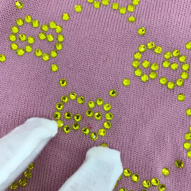 Gucci Gucci Pink logo diamond-printed wool round-neck long-sleev Size XS / US 0-2 / IT 36-38 - 9 Thumbnail