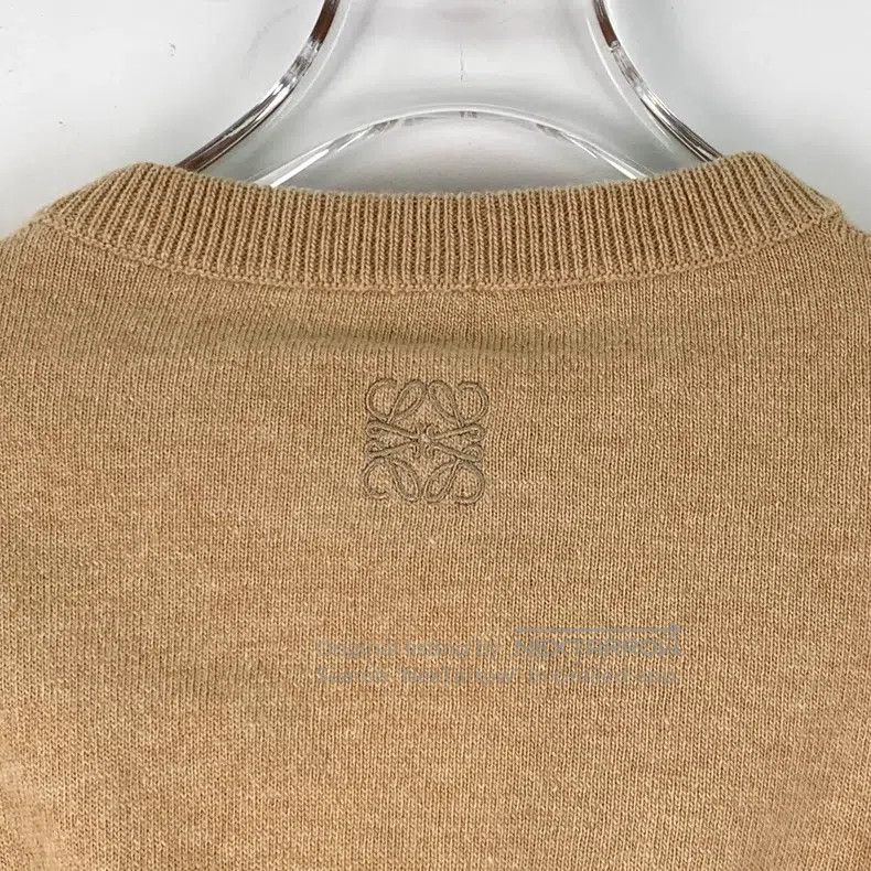 Loewe Loewe Brown logo embroidered backless wool crewneck long s Size S / US 4 / IT 40 - 5 Thumbnail