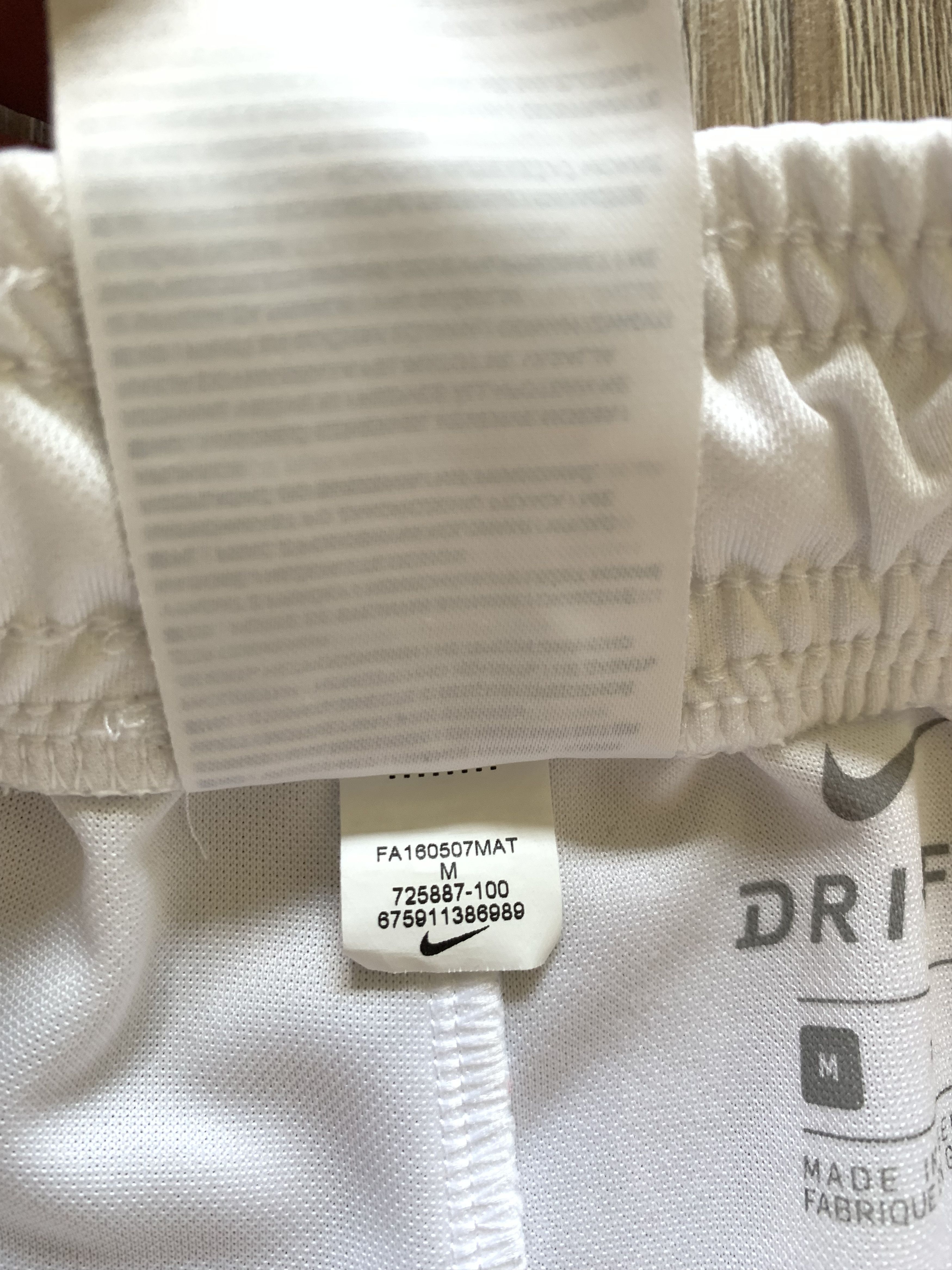 Nike Nike Dri Fit White Training Shorts Size US 32 / EU 48 - 8 Thumbnail