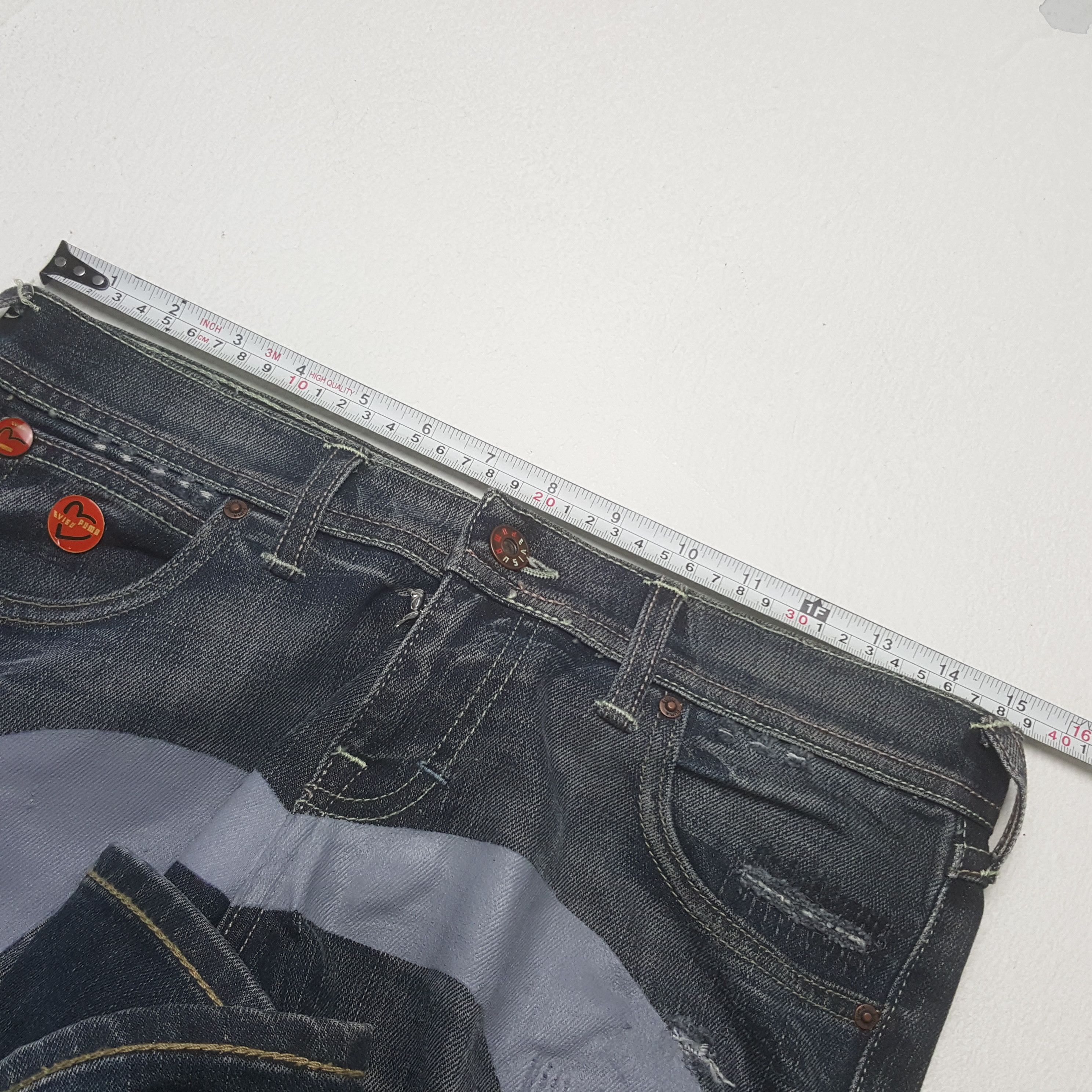 Evisu × Puma × Vintage Vintage Evisu x PUMA Custom Grey Daicock Jeans Size 30" / US 8 / IT 44 - 12 Thumbnail