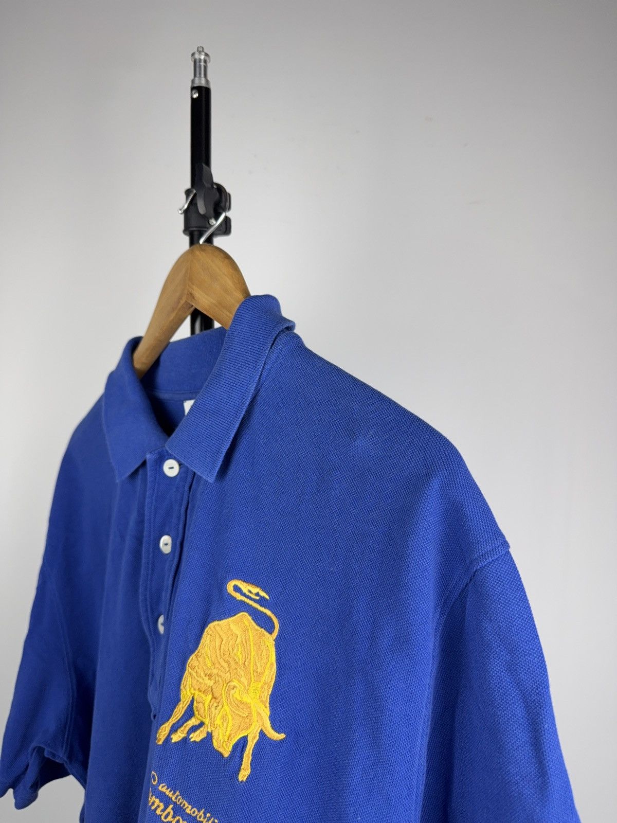 Lamborghini Luxury Automobili Lamborghini Bull Logo Polo Shirt Blue XXL Size US XXL / EU 58 / 5 - 6 Thumbnail