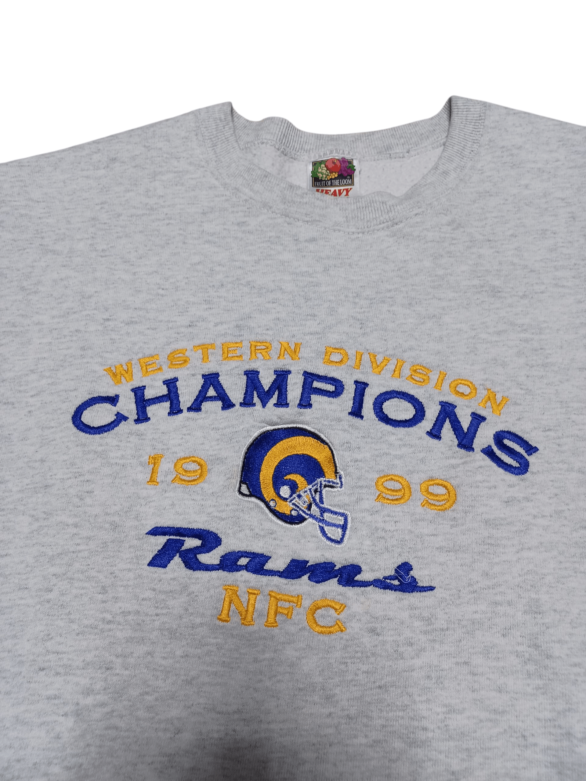 Fruit Of The Loom LA RAMS CHAMPIONS 1999 VINTAGE NFL FOTL SWEATSHIRT Size US L / EU 52-54 / 3 - 2 Thumbnail
