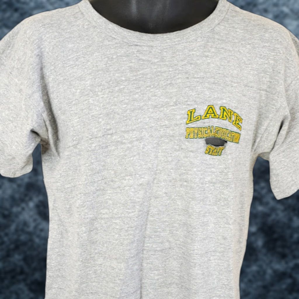 Champion VINTAGE Champion Lane Physical Education T Shirt Mens M Gray 80s USA Size US M / EU 48-50 / 2 - 1 Thumbnail