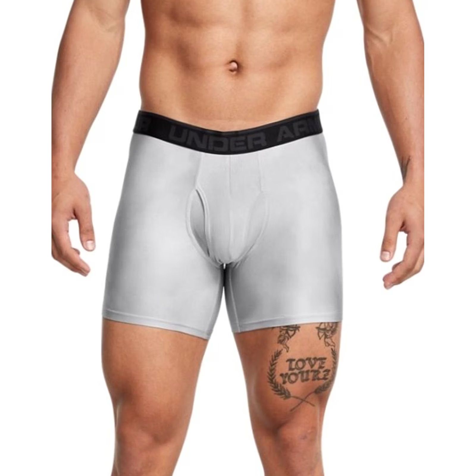 Under Armour Under Armour Boxerjock 6” Boxer Brief Mens 5XL Grey Boxer Briefs / 5XL / Under Armour / Mens / Grey / 90% Polyester/10% Elastane Size 48R - 5 Thumbnail