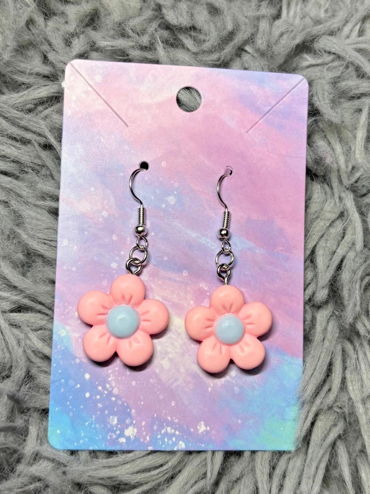 Handmade Handmade pink flower earrings Size ONE SIZE - 1 Preview