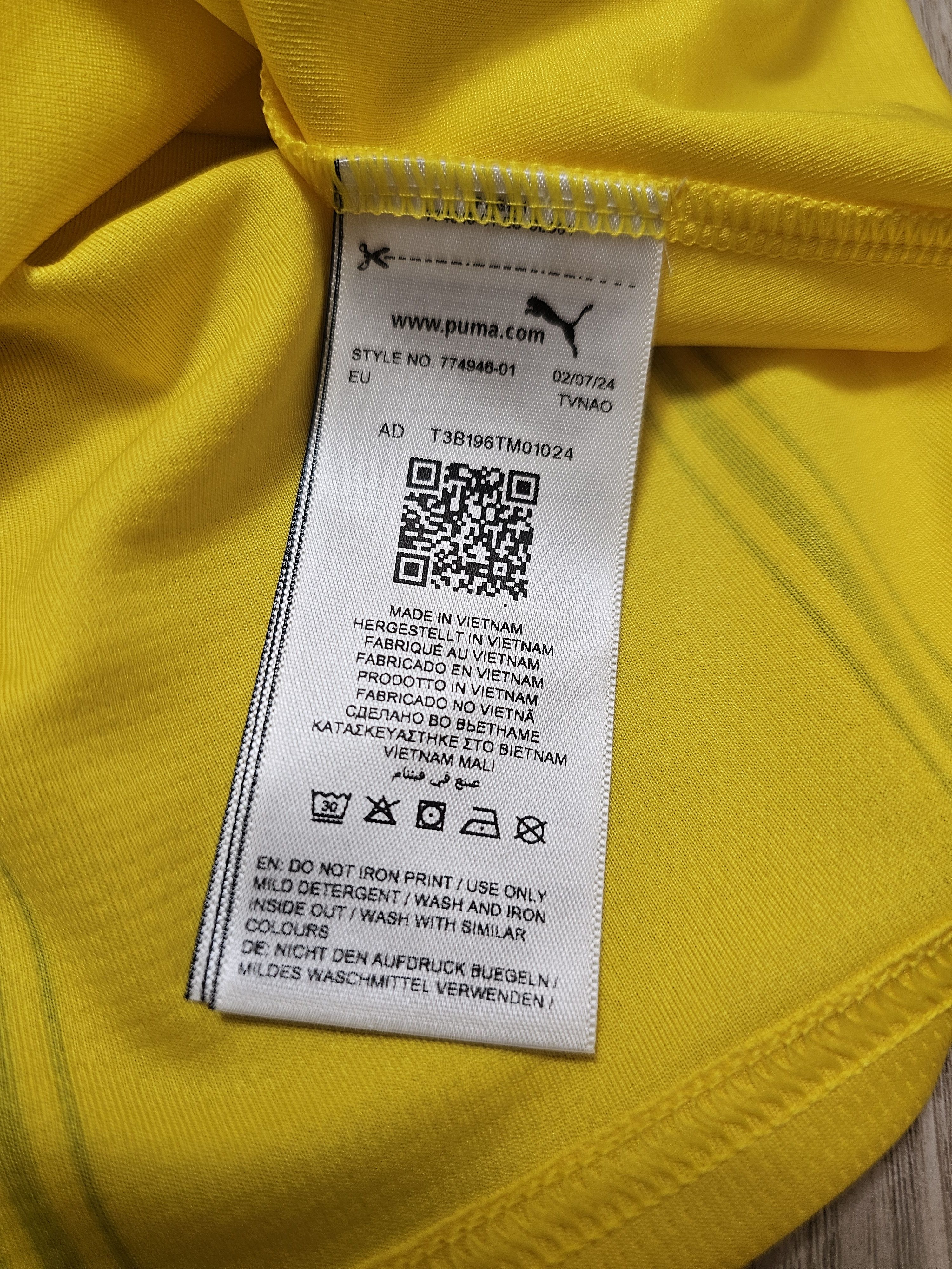 Puma BORUSSIA DORTMUND 2024 2025 HOME HUMMELS FOOTBALL SOCCER Size US XXL / EU 58 / 5 - 12 Thumbnail