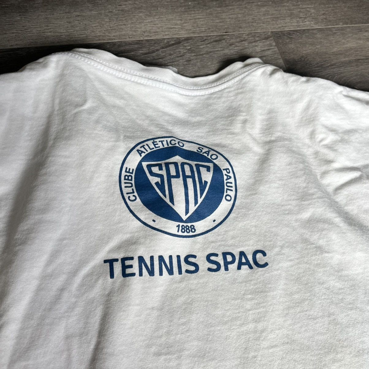 Vintage Vintage 2000s Sao Paula Atletico Clube Tennis AOP Logo Tee Size US XL / EU 56 / 4 - 7 Thumbnail
