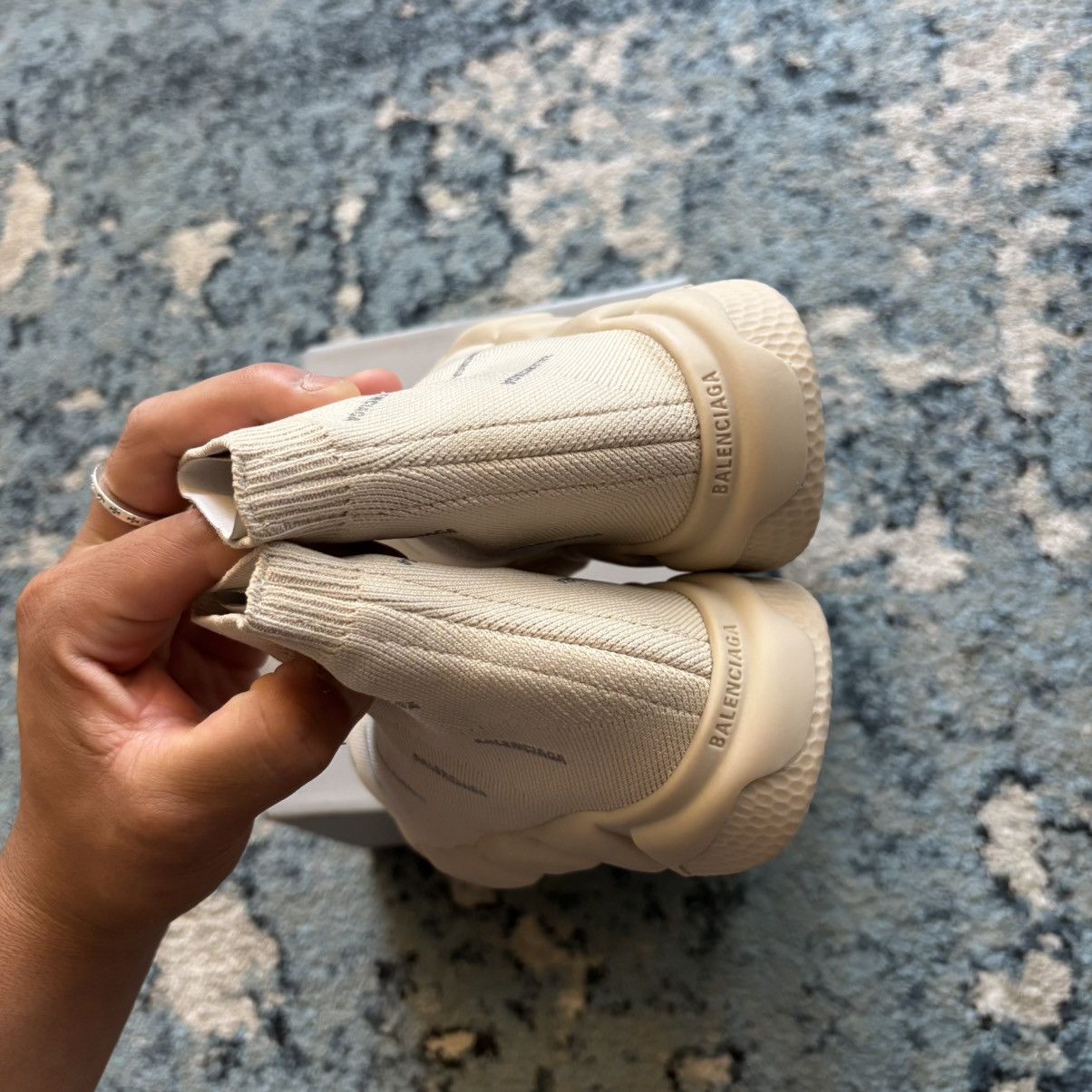 Balenciaga Balenciaga Beige Speed Kids Sneakers Size 12-12.5 Brand New Size US 12.5 / EU 45-46 - 5 Thumbnail