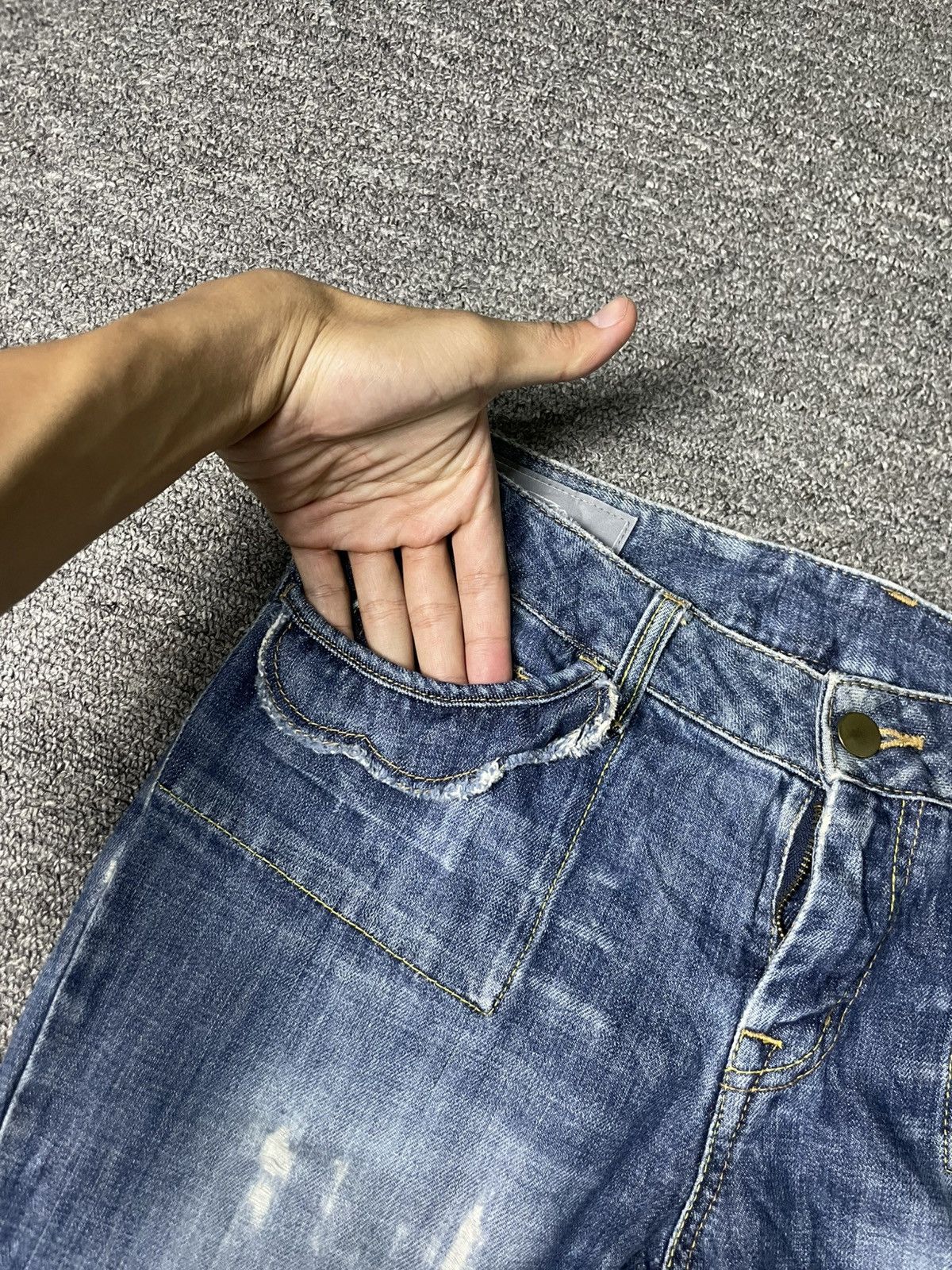 Japanese Brand × Vintage NUSY JEANS Brand Ripped Distressed Denim (83) Size US 32 / EU 48 - 10 Thumbnail