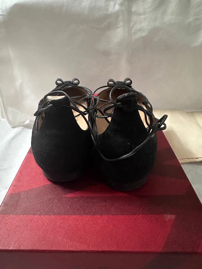 Salvatore Ferragamo Ferragamo Black Suede Ballet Flats Q9 Size US 6 / IT 36 - 5 Thumbnail