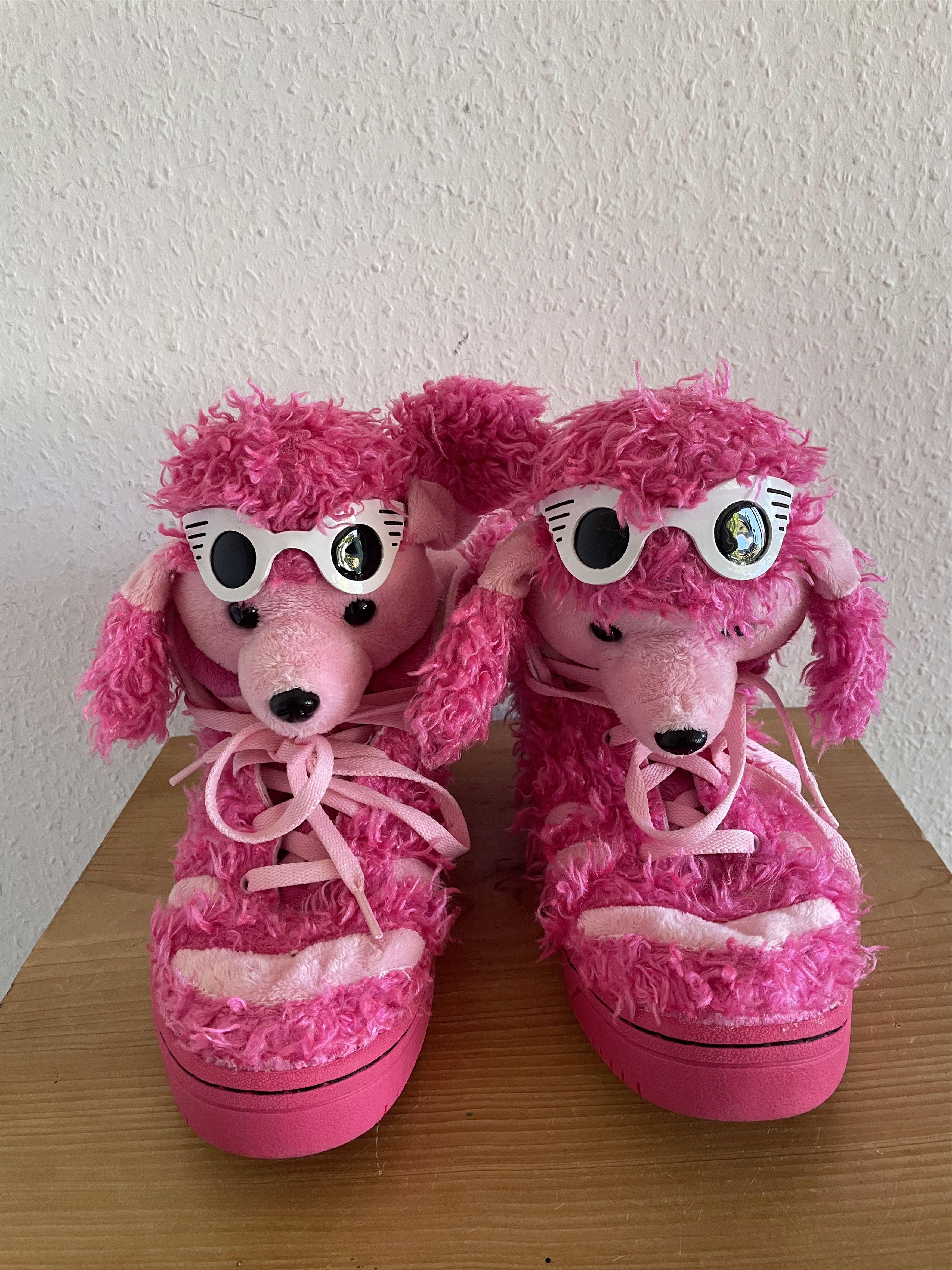 Adidas × Jeremy Scott JS Poodle Pink Fur Sneaker Size US 11 / EU 44 - 2 Thumbnail