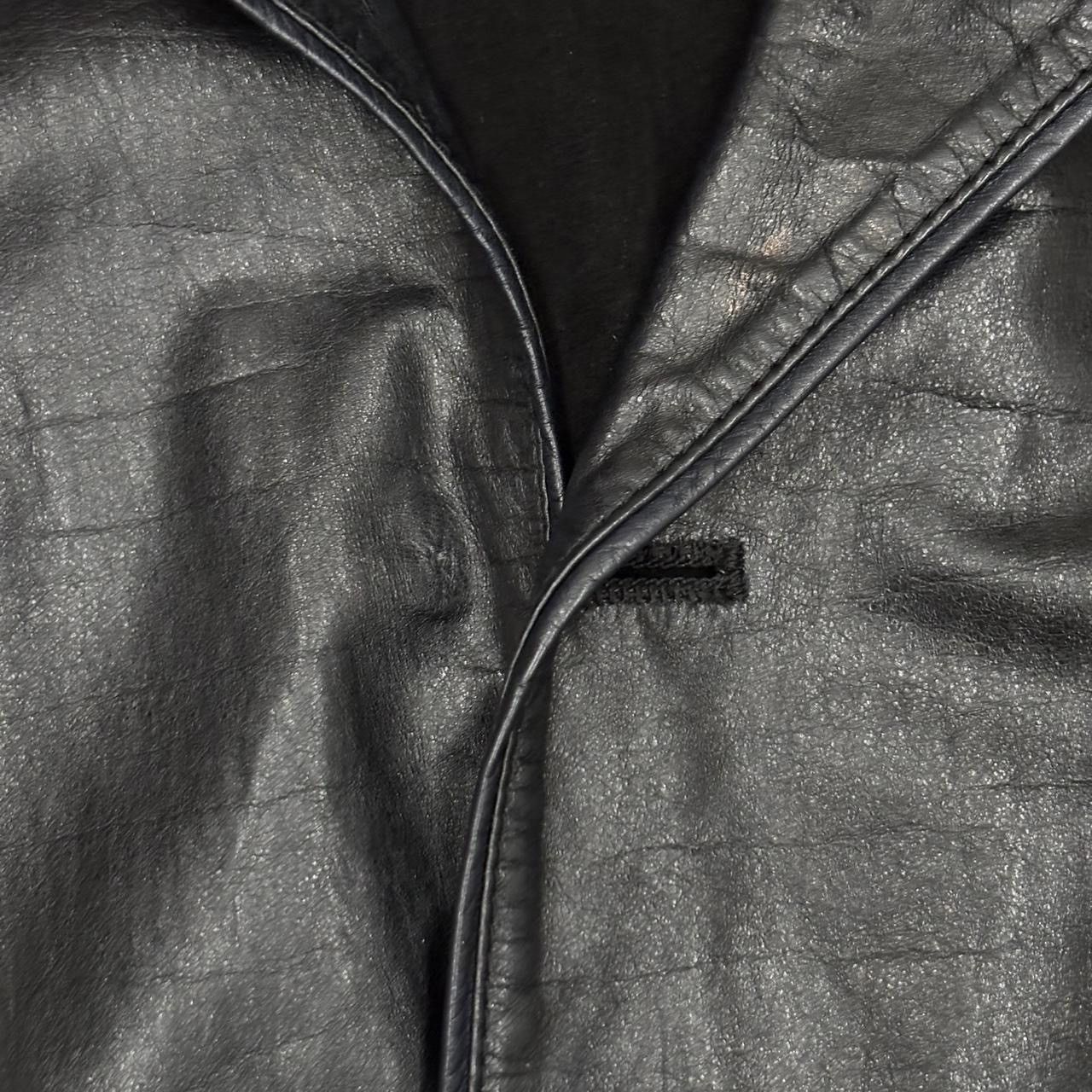 Loewe Loewe Vintage Black Leather Jacket Size L / US 10 / IT 46 - 7 Thumbnail
